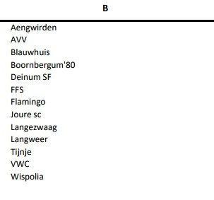 170704 Competitieindeling vijfde klasse b