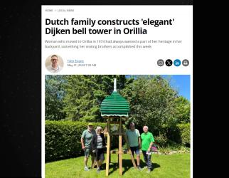 Replica klokkenstoel Dijken in Canada