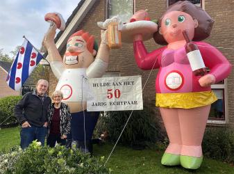 Vijftig jaar huwelijk op 75ste verjaardag voor Sint Nykster paar